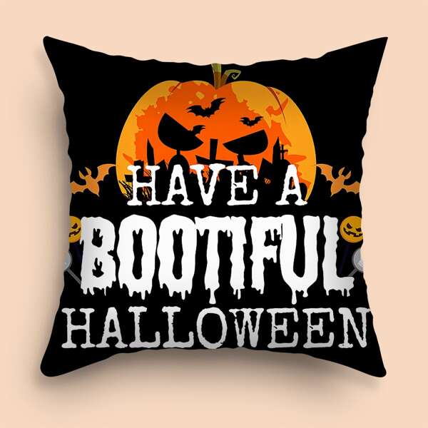 

Halloween Pumpkin Cushion Cover Without Filler, Multicolor
