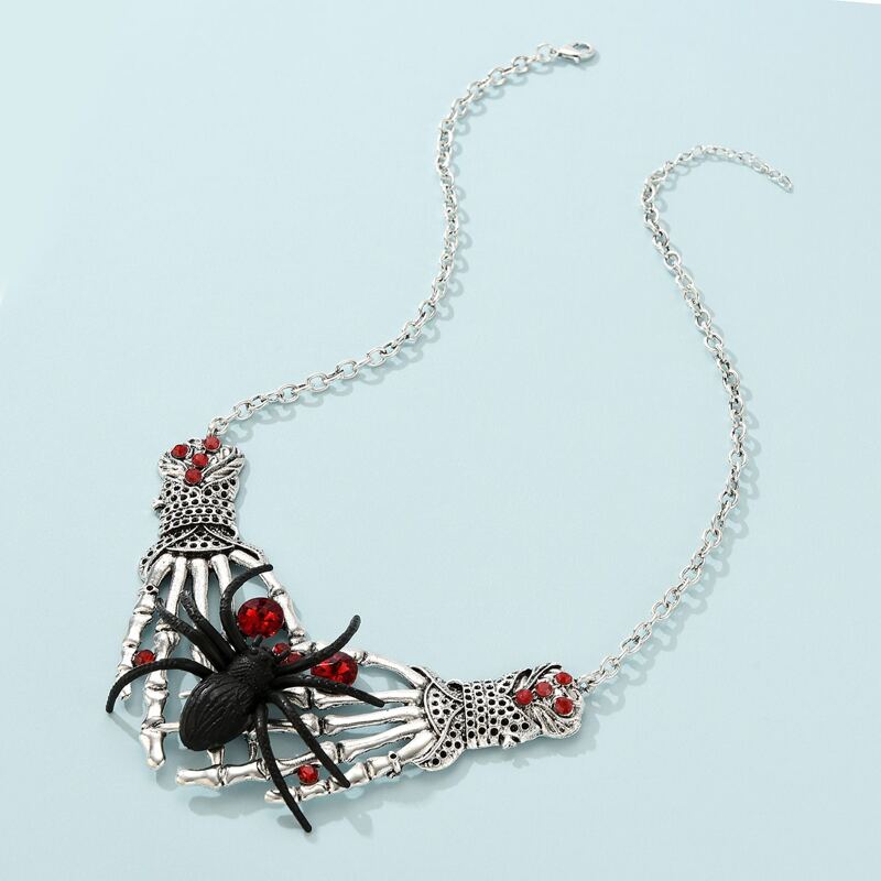 

Spider Decor Chain Necklace, Multicolor