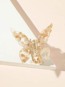 1pc Women's Elegant & Versatile Acetate Butterfly Style Strong Hold Hair Claw With Anti-slip Design, Suitable For Daily Use And As Gift - Multicolor - View 2