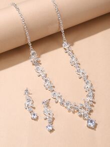 3pcs Cubic Zirconia Decor Jewelry Set