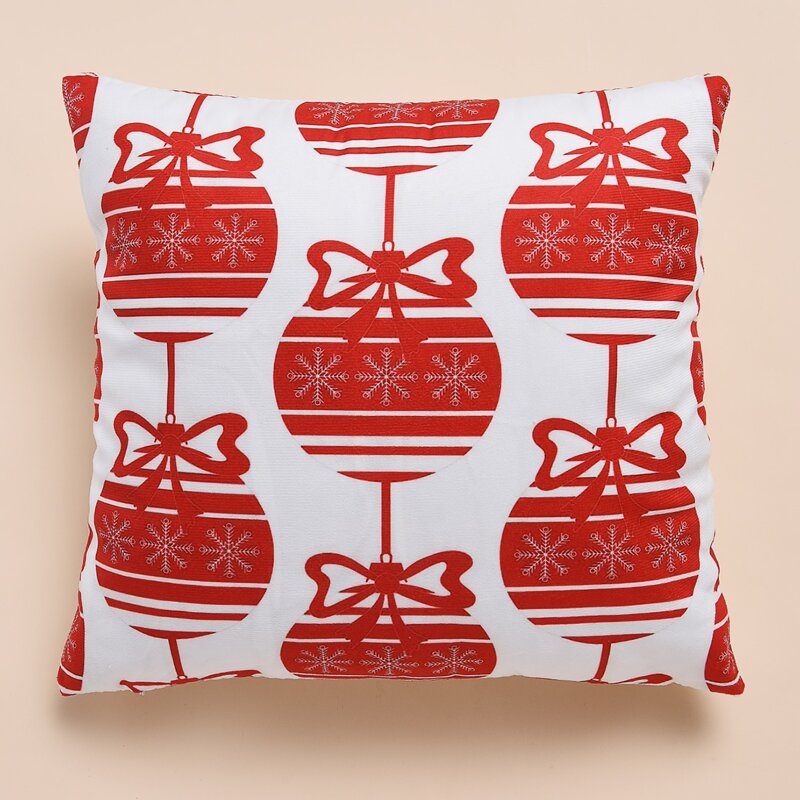

Christmas Lantern Cushion Cover Without Filler, Red