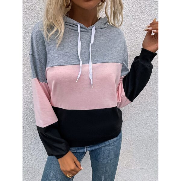 

Colorblock Drawstring Detail Sweatshirt, Multicolor