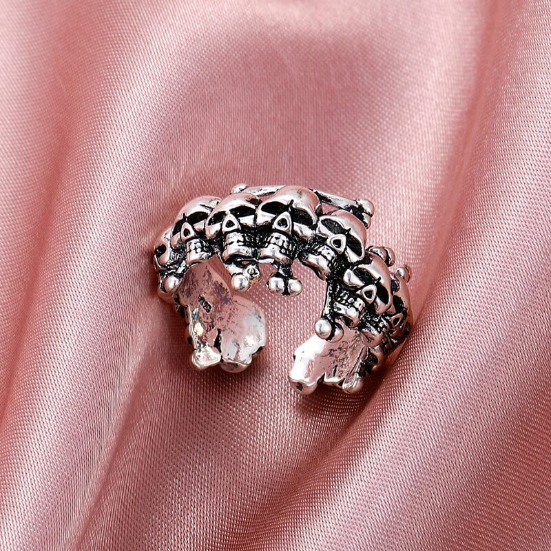 

Skull Decor Ring, Antique silver