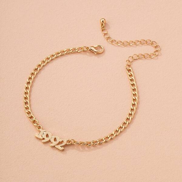 

Number Decor Bracelet, Gold