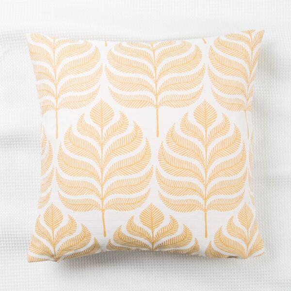 

Jacquard Leaf Cushion Cover Without Filler, Multicolor
