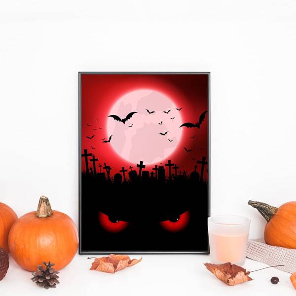 

Halloween Pattern Unframed Painting, Multicolor