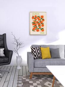 1pc Fruit Print Unframed Painting - Multicolor - View 4