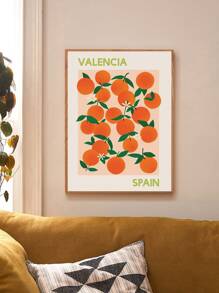 1pc Fruit Print Unframed Painting - Multicolor - View 5