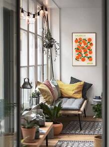 1pc Fruit Print Unframed Painting - Multicolor - View 8