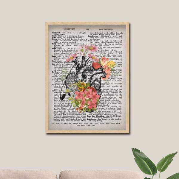 

Flower Print Unframed Painting, Multicolor