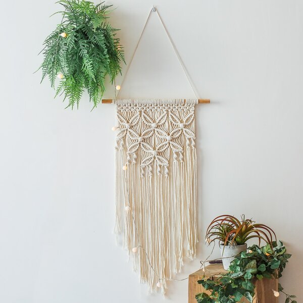 

1pc Woven Wall Hanging, Beige