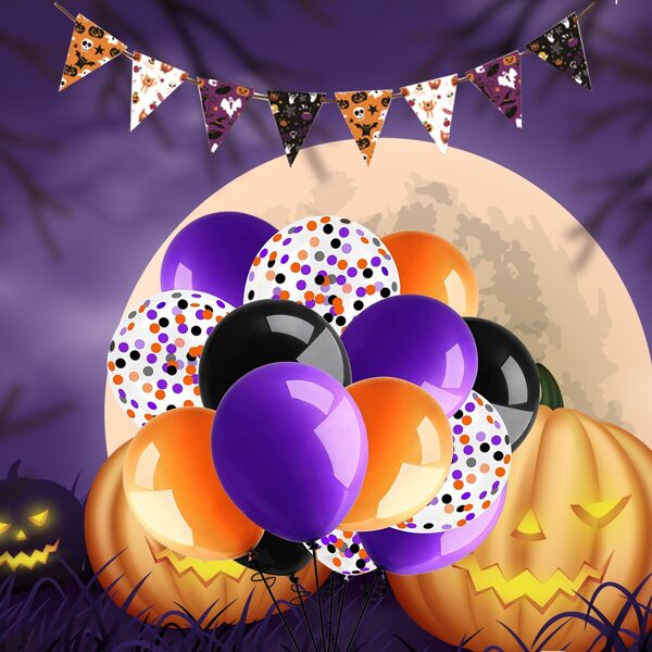 

42pcs Halloween Party Decoration Balloon, Multicolor