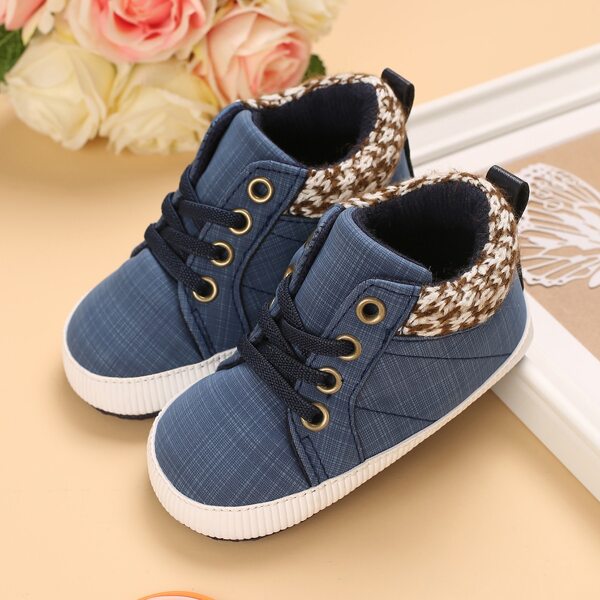 

Baby High-Top Lace Up Front Sneakers, Blue
