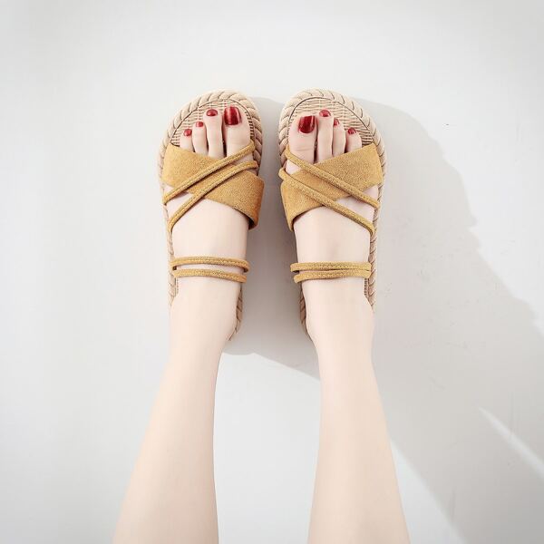 

Criss Cross Flat Slides, Yellow