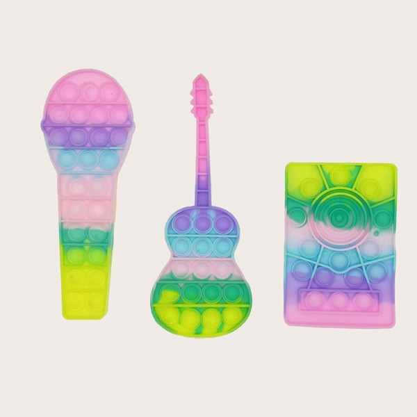 

3pcs Push Pop Bubble, Multicolor