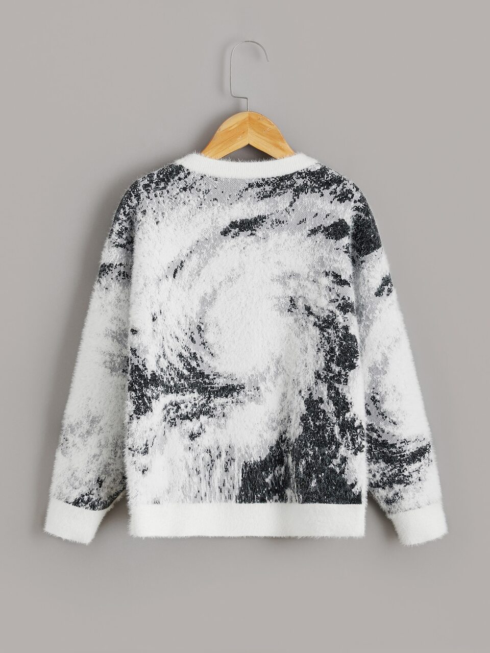 Tween Boy Graphic Pattern Drop Shoulder Sweater