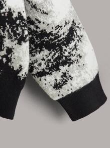 Cậu bé Tween Mẫu đồ họa Áo len - màu đen - Xem 3