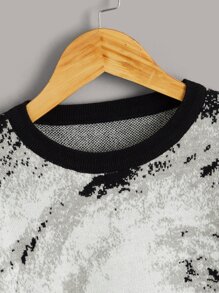 Cậu bé Tween Mẫu đồ họa Áo len - màu đen - Xem 4