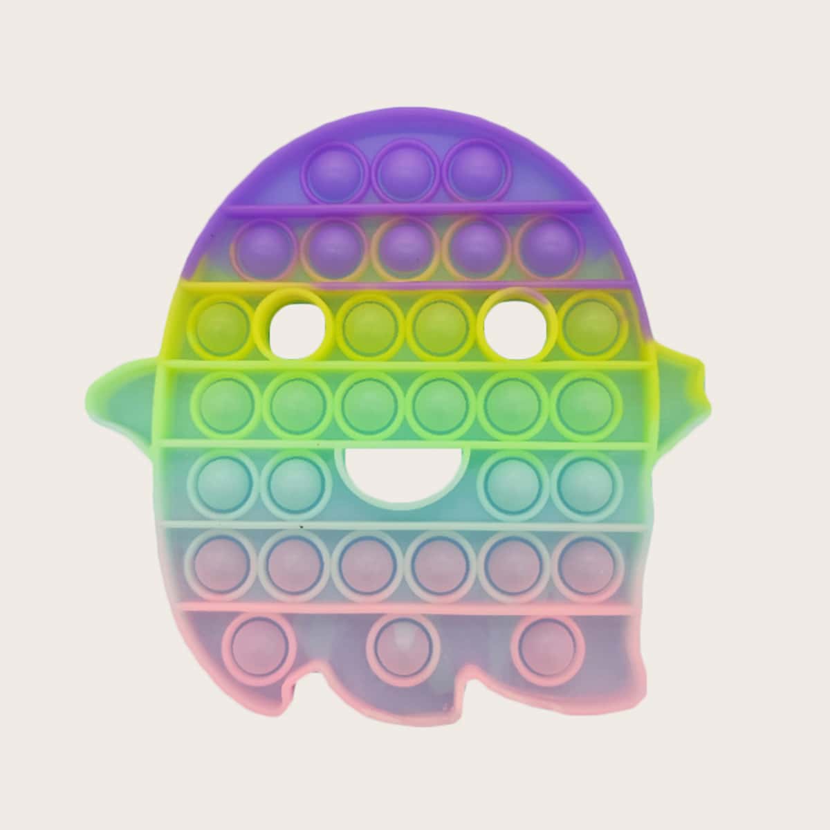 

1pc Halloween Ghost Luminous Push Pop Bubble, Multicolor
