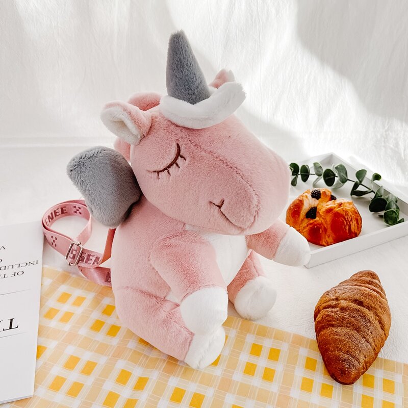 

Cartoon Unicorn Design Backpack, Pink