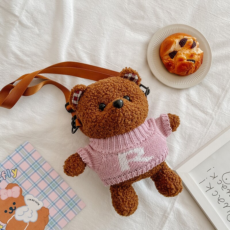 

Bear Shaped Crossbody Bag, Purple