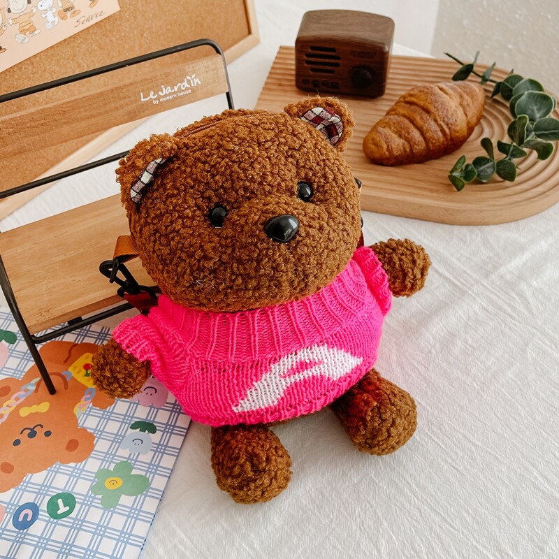 

Bear Shaped Crossbody Bag, Hot pink