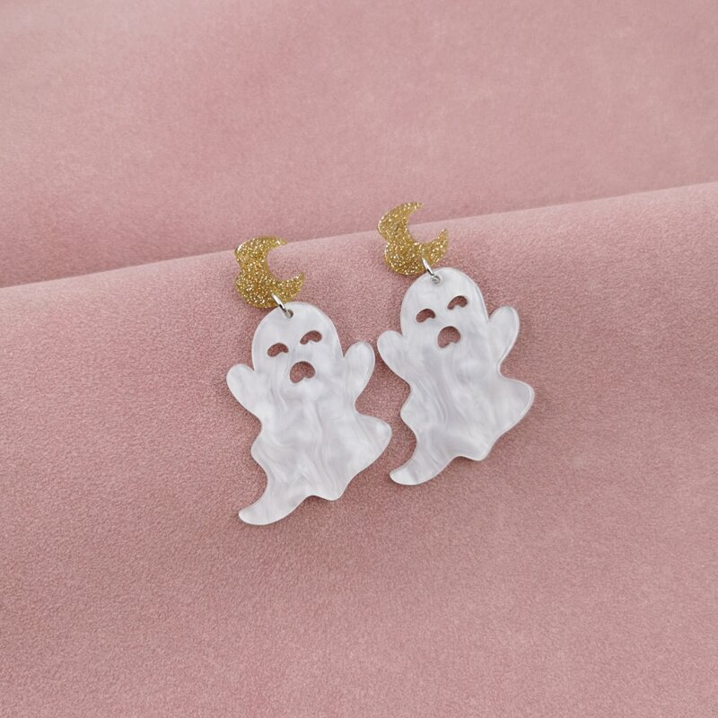 

Hollow Out Ghost Drop Earrings, Multicolor