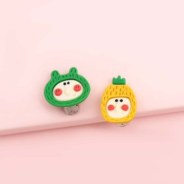 

2шт Серьги-каффы для девочек, Многоцветный