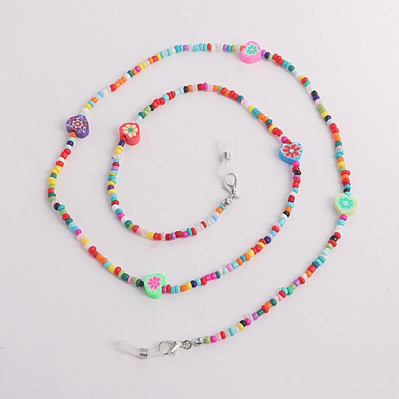 

Flower Beaded Glasses Chain, Multicolor