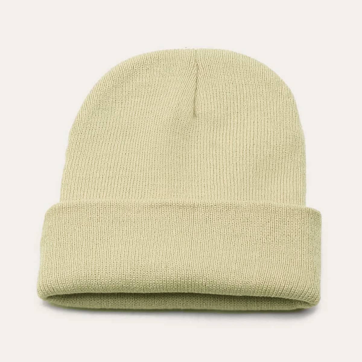 

1pc Plain Beanie, Beige