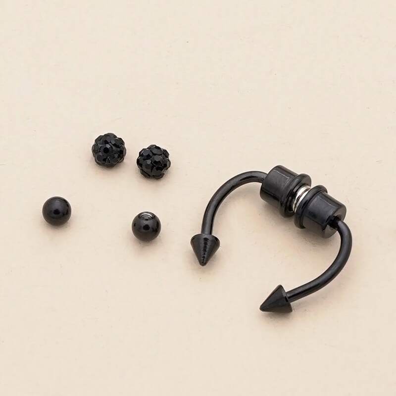

1set Magnetic Nose Ring, Black