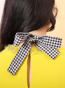 Plaid Ruffle Decor Apron