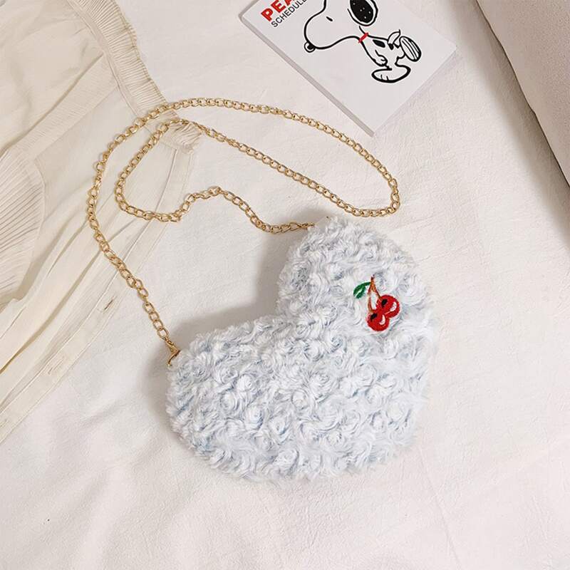 Heart Crossbody Bag, White