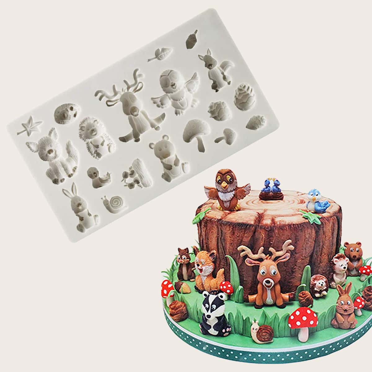 

Cartoon Graphic Silicone Mold, Grey