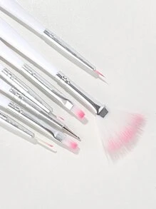 7pcs White Nail Art Painting Brush Set - White - View 3