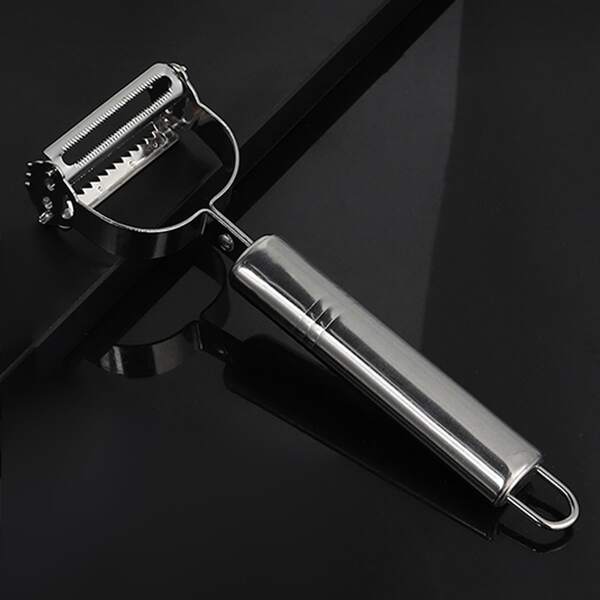 

1pc Stainless Steel Peeler, Grey