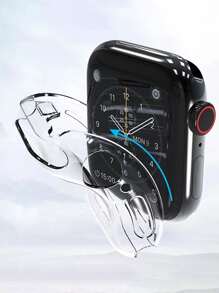 1入組極簡風格保護殼適用於Apple Watch - 無色 - 查看 3