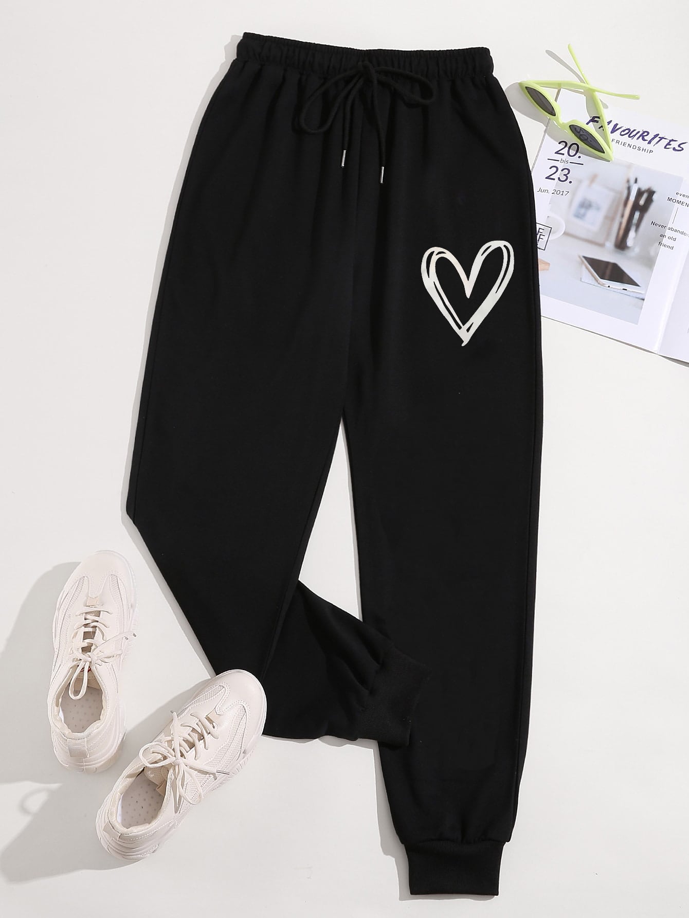 Heart Print Sweatpants