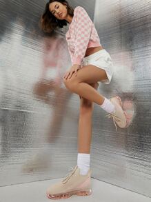 Giày Giản dị Nữ Ren lên Khối Màu Ren lên Thể thao - Nhiều màu - Xem 1