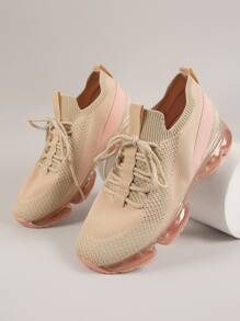 Giày Giản dị Nữ Ren lên Khối Màu Ren lên Thể thao - Nhiều màu - Xem 4