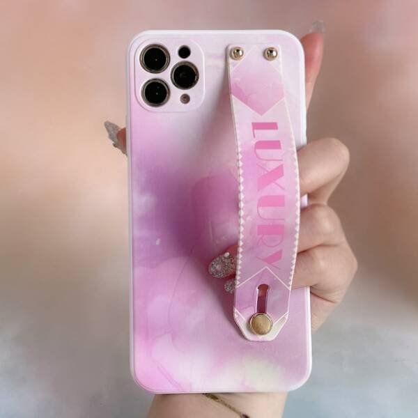 

Watercolor Phone Case With Wristband Holder, Multicolor