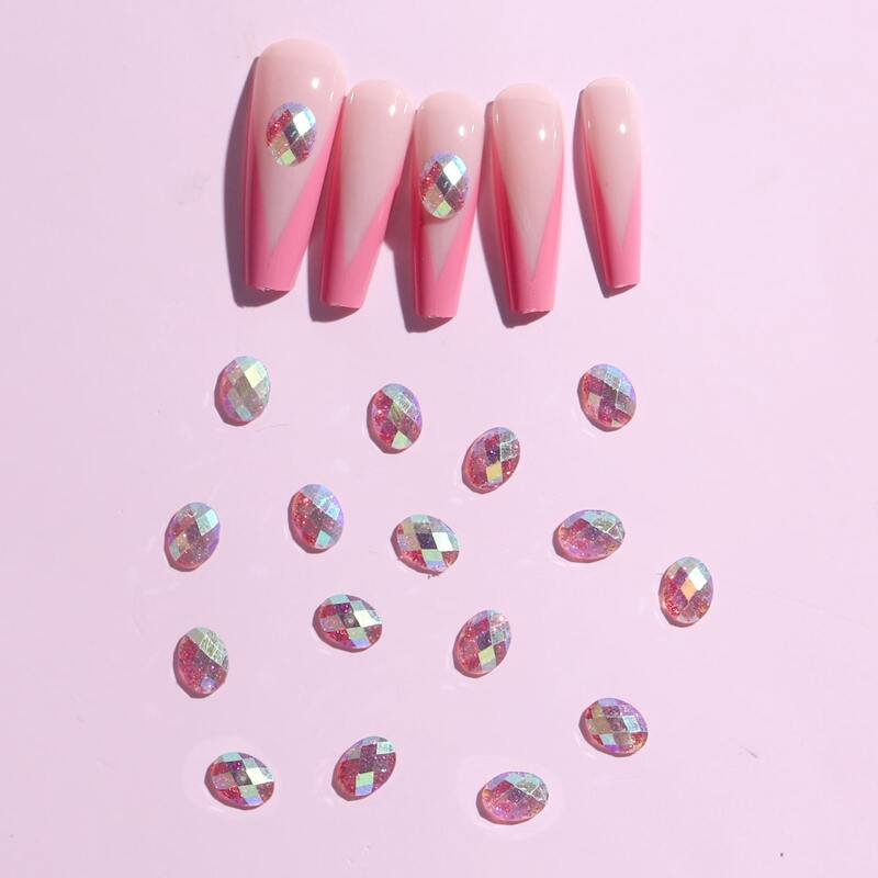 

20pcs Rhinestone Nail Art Decoration, Hot pink