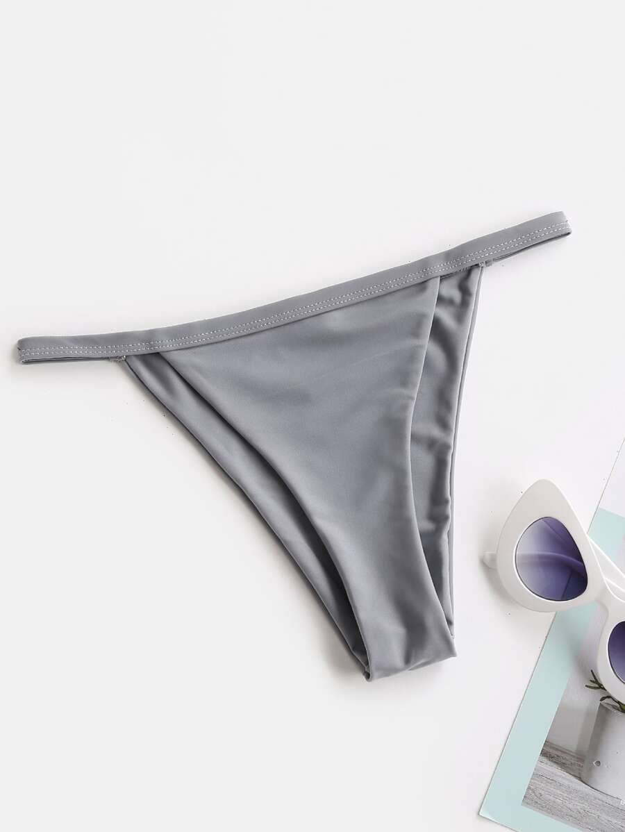 Bikini Thong trơn mùa hè - Xám - Xem 1