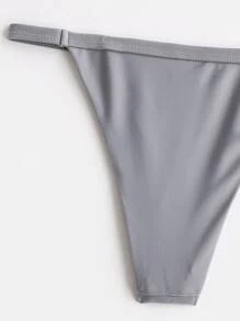 Bikini Thong trơn mùa hè - Xám - Xem 4