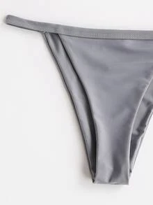 Bikini Thong trơn mùa hè - Xám - Xem 5