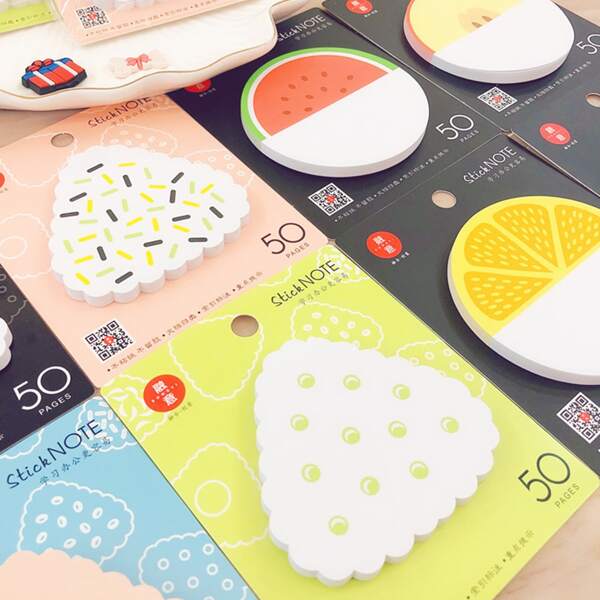 

1pc Random Pattern Sticky Note, Multicolor