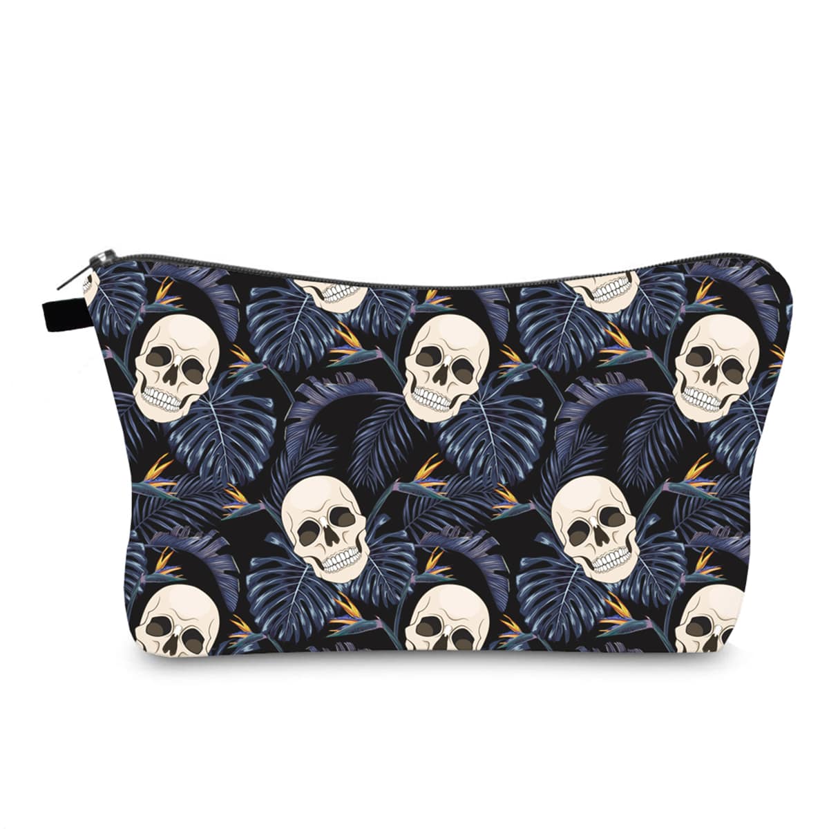 

Skull Zipper Makeup Bag, Multicolor