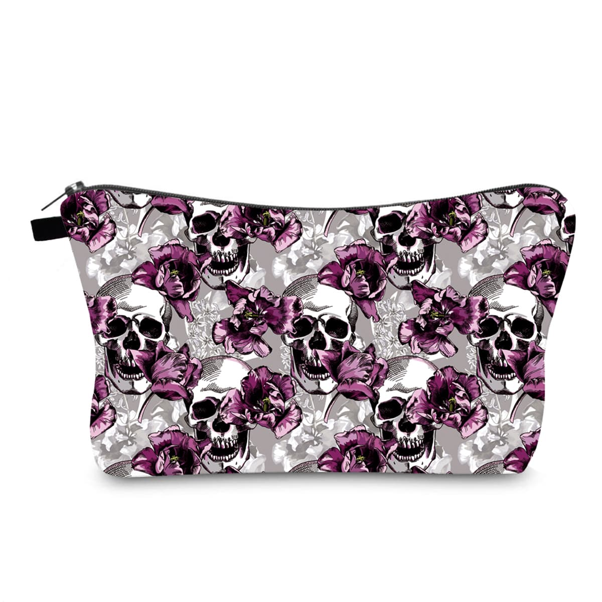 

Skull Zipper Makeup Bag, Multicolor
