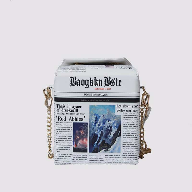 

Letter Graphic Satchel Bag, Black and white
