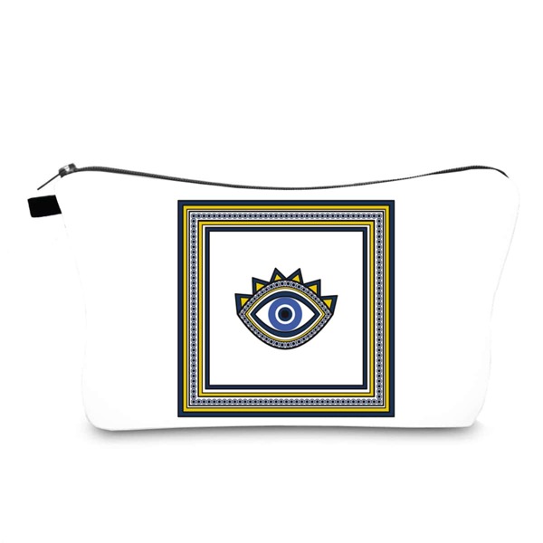 

Eye Pattern Zipper Makeup Bag, Multicolor